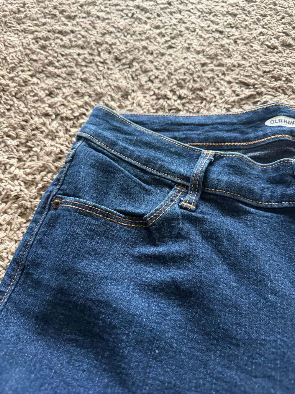 Old Navy Super Skinny Mid-Rise Women's Blue Denim Jeans - Picture 6 of 9
